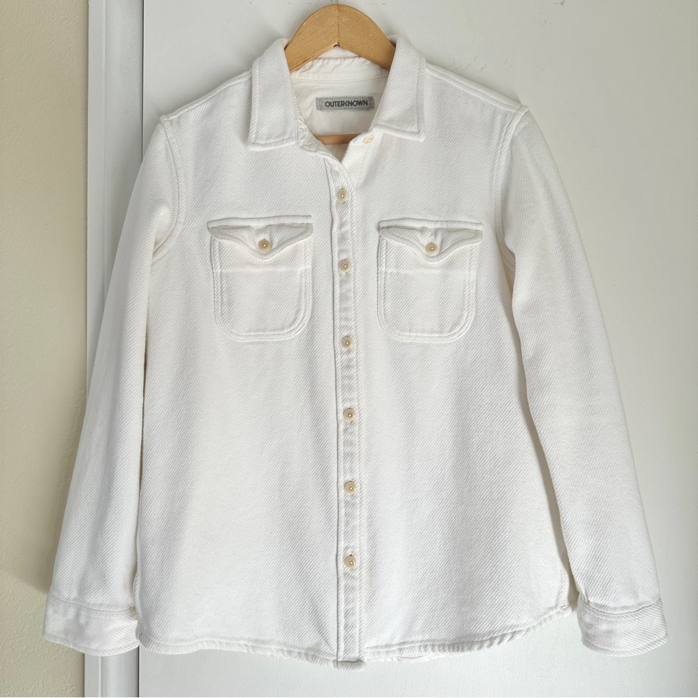 Outerknown Blanket Shirt, White, XS/Small